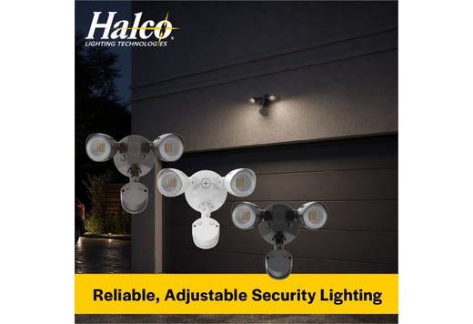Patrol LED Security Flood Dual Heads With Motion Sensor-PC Lumen & CCT Selectable 10W-15W-20W 1300-2900lm 3K-4K-5K 120-277VAC White Finish