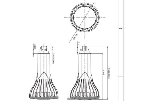 LED 4-Pin Plug-in 17W Vertical 3500K Ballast Compatible Type A Dimmable