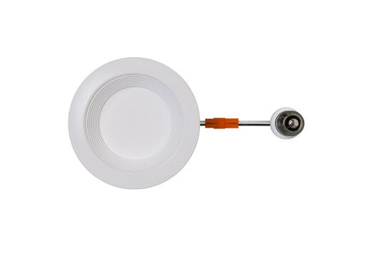 Residential Retrofit Downlight 6in 900lm 2700-5000K Color Select 10W Baffle Trim 120V Triac Dimmable Non-Conductive Polymer Plastic Housing