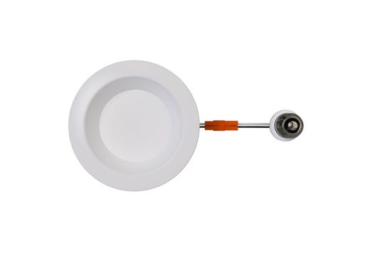 Residential Retrofit Downlight 6in 900lm 2700-5000K Color Select 10W Smooth Trim 120V Triac Dimmable Non-Conductive Polymer Plastic Housing