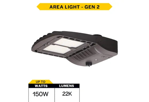 Sektor Area Light G2 Lumen Select (15,000-22,000), Field Adjust Type 3 (Installed) and 5 Lens, Color Select (3K-4K-5K), 120-277VAC, Bronze, 3 Pin Receptacle with Shorting Cap, Z10 Sensor Base with Cover, 10KVA Surge Protection (100-120-150W)