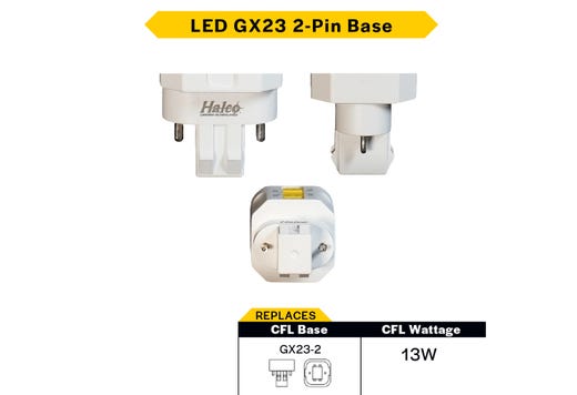 LED Double Tube Omni-Directional Plug-In Lamp GX23 2-Pin Base 3000K-3500K-4000K-5000K 5.5 Watt (13W Equivalent) Hybrid Type A (Magnetic Ballast) - Type B, Non-Dimmable