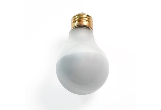 A19 Incandescent Silver Bowl Bulb 60W 2700K Medium (E26) Base 130V Frosted Dimmable