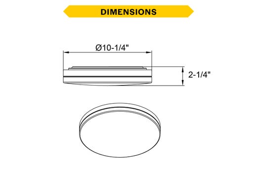 Flush Mount Brushed Nickel Trim Slim Drum 11" Selectable CCT 27/30/35/40/50K 15W 1250LM 120V TRIAC Dimming White Plastic Lens
