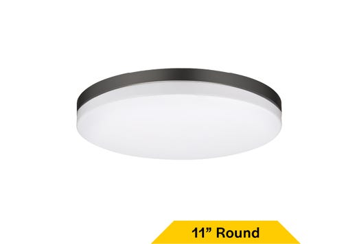 Flush Mount Black Trim Slim Drum 11" Selectable CCT