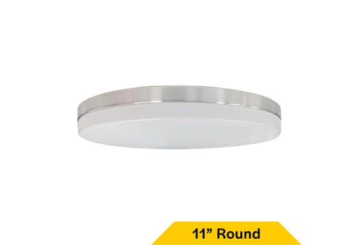 Flush Mount Brushed Nickel Trim Slim Drum 11" Selectable CCT LED product