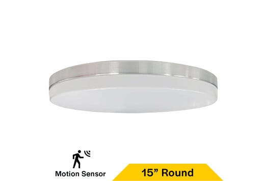 Flush Mount Brushed Nickel Trim Slim Drum 15" Selectable CCT lighting product image