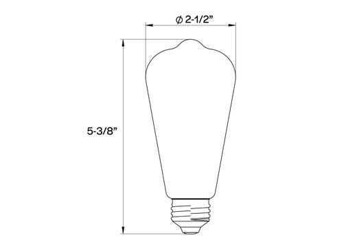 LED Filament ST19 E26 Clear - 9W