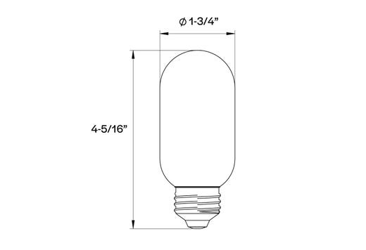 LED Filament T14 E26 Clear - 8.8W