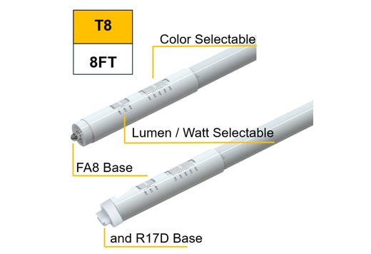 LED T8 96in Color Selectable 3000K-6500K Double Ended Type B LED product