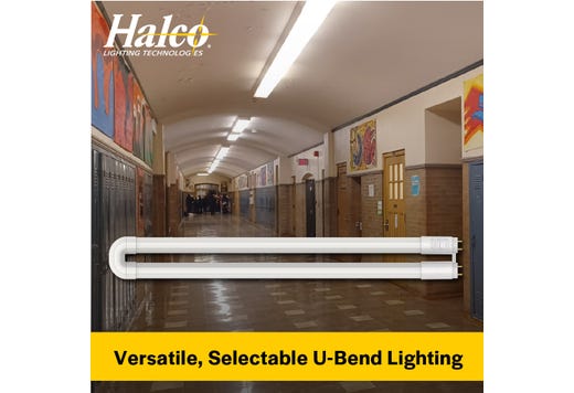 LED T8 U-Bend 1-5/8in Hybrid Type A/B 15W CCT Select 30K-35K-40K-50K-65K 1950lm 50K Hrs Medium Bi-Pin (G13) TA-Dim, TB-Dim with Driver
