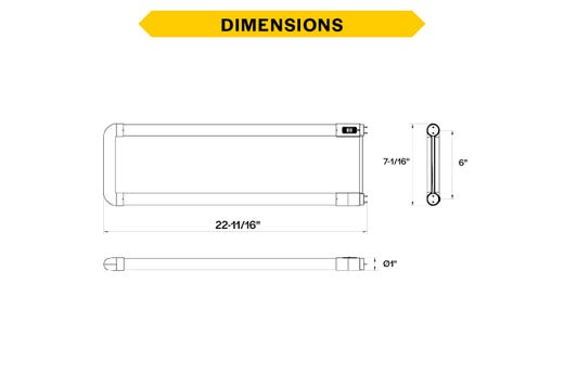 LED T8 U-Bend 6in Hybrid Type A/B 15W CCT Select 30K-35K-40K-50K-65K 1950lm 50K Hrs Medium Bi-Pin (G13) TA-Dim, TB-Dim with Driver