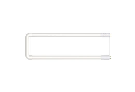 LED T8 U-Bend 6in Hybrid Type A/B 15W CCT Select 30K-35K-40K-50K-65K 1950lm 50K Hrs Medium Bi-Pin (G13) TA-Dim, TB-Dim with Driver