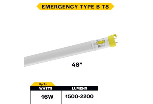 LED T8 Emergency Linear Tube 48in Type B with 90 min Battery LED product