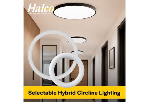 LED Circline 12in T9 16W Hybrid Type A/B 35K-40K-50K-65K CCT Selectable 2000 Lumens 35K Hrs G10q Base Non-Dimmable