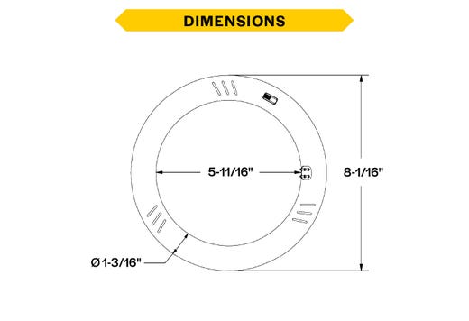 LED Circline 8in T9 11W Hybrid Type A/B 35K-40K-50K-65K CCT Selectable 1400 Lumens 35K Hrs G10q Base Non-Dimmable