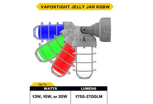 LED Vaportight Adjustable Arm Lumen and Color Selectable 1755 product image