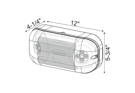 Emergence Series Wet-Location Emergency Light Unit White Housing 90min Life Safety Light Self-Diagnostics