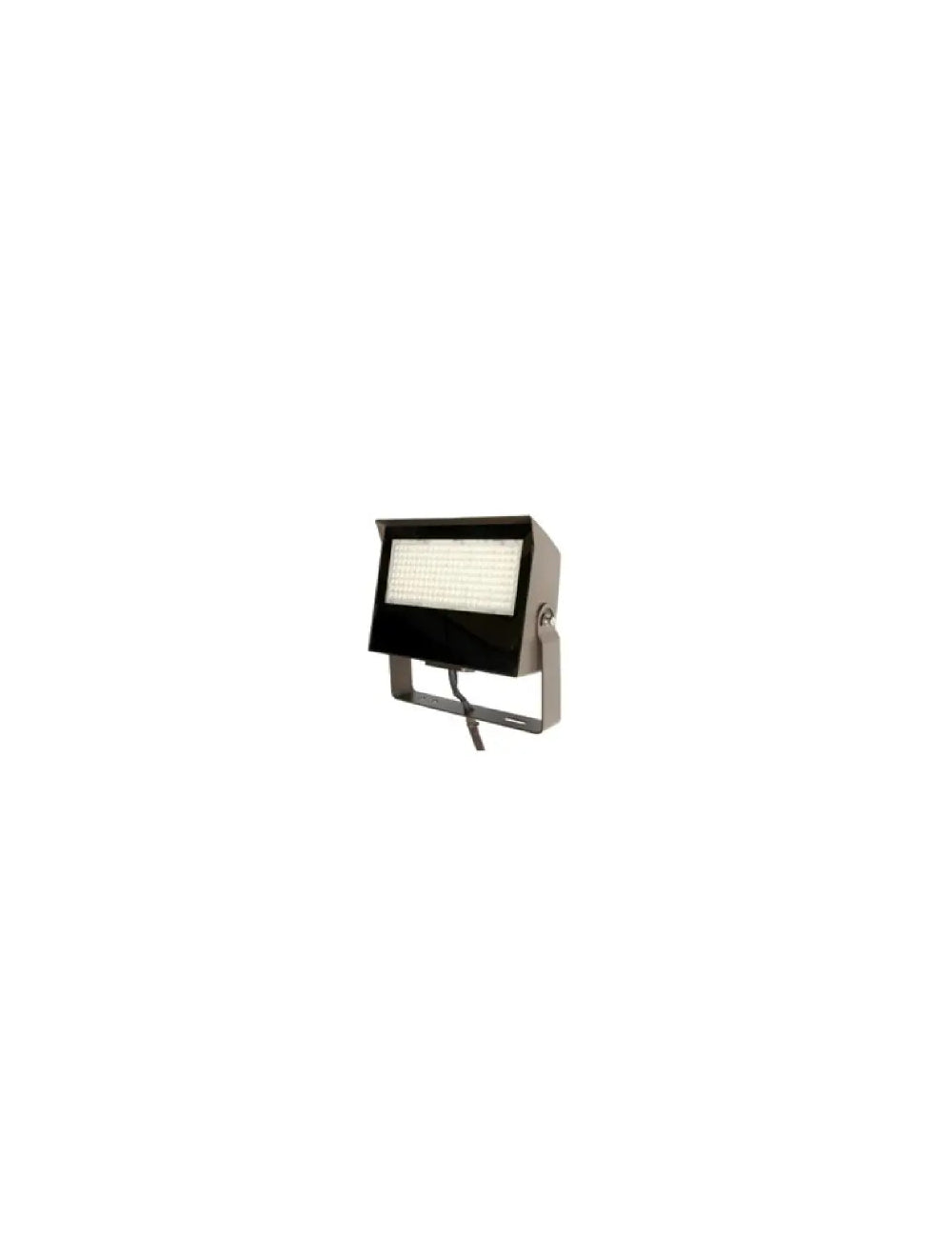Slim Flood, 55/70/80W 120-277V, 0-10V Dimming, Adjustable Beam, Watt/Cct Selectable, Black, Knuckle 1/2" Threaded Nipple Yoke Mount, Photocell,Taa