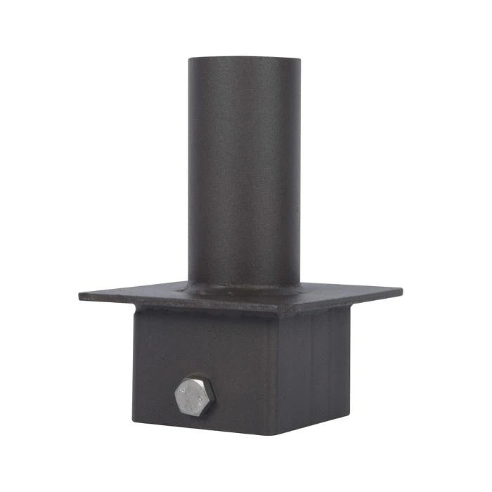 3" Square Pole Mount Adapter with 2-3/8" O.D. Tenon - Bronze