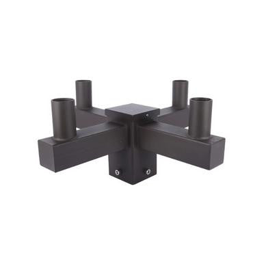 4" Square Pole Mounting Bracket with Quad 2-3/8" O.D. Tenon at 90° - Bronze