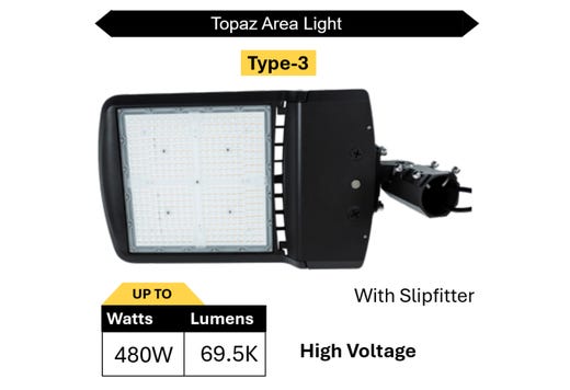 Area Light Power & Color Selectable High Voltage Type 3