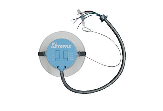 Topaz Commercial Downlight 6in Power & 5-CCT Select (8-12-16W to 1500lm) Integrated Driver Smooth Trim 90CRI Dimmable Spring Clips