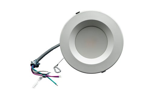 Topaz Commercial Downlight 6in Power & 5-CCT Select (8-12-16W to 1500lm) Integrated Driver Smooth Trim 90CRI Dimmable Spring Clips
