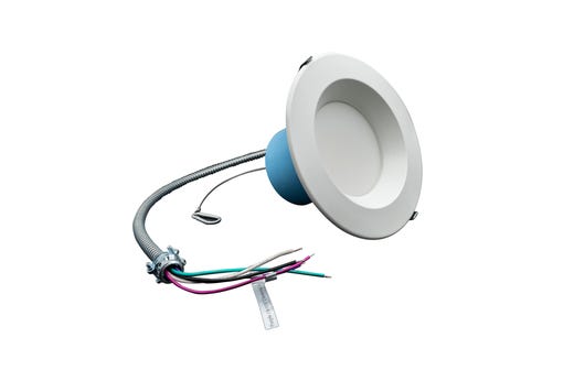 Topaz Commercial Downlight 6in Power & 5-CCT Select (8-12-16W to 1500lm) Integrated Driver Smooth Trim 90CRI Dimmable Spring Clips