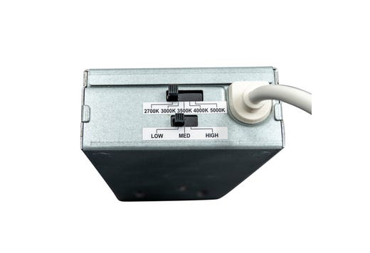 Topaz Commercial Canless Downlight 6in Power & 5-CCT Select (12-16-24W to 2000lm) Remote Driver Smooth Trim 90CRI Dimmable Spring Clips