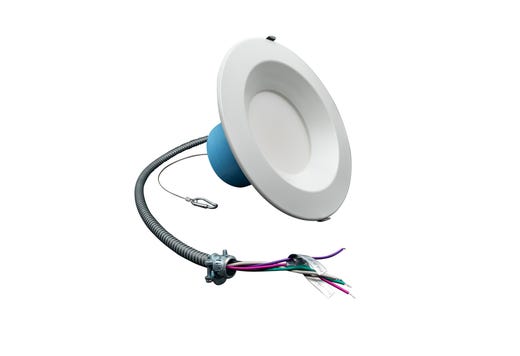 Topaz Commercial Downlight 8in Power & 5-CCT Select (15-20-26W to 2500lm) Integrated Driver Smooth Trim 90CRI Dimmable Spring Clips