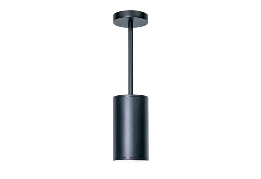 Topaz LED 4in Black Cylinder Downlight Surface, Cord or Pendant Mount (included) Power & 5-CCT Select (12-16-20W) 900-1800lm Dimmable Indoor/Outdoor Canopy