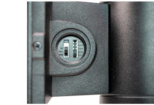 Topaz LED Black Up/Down/Both Wall Mount Cylinder Light Power & 5-CCT Select (12-16-20W) 1140-1900lm Dimmable Indoor/Outdoor PC