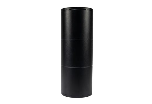 Topaz LED Black Up/Down/Both Wall Mount Cylinder Light Power & 5-CCT Select (12-16-20W) 1140-1900lm Dimmable Indoor/Outdoor PC