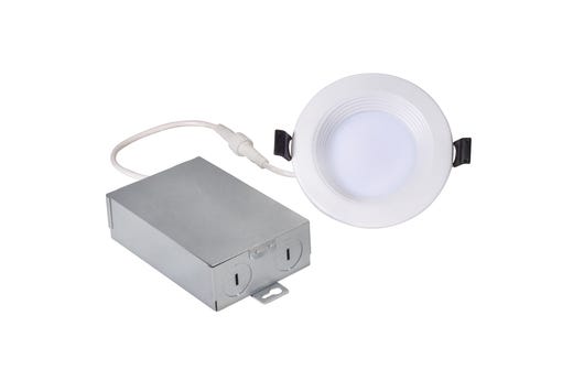 Topaz 3in Canless Slim Fit Deep Baffle Regress Downlight 7W Color Select 27-30-35-40-50K 500lm 90 CRI Spring Clips