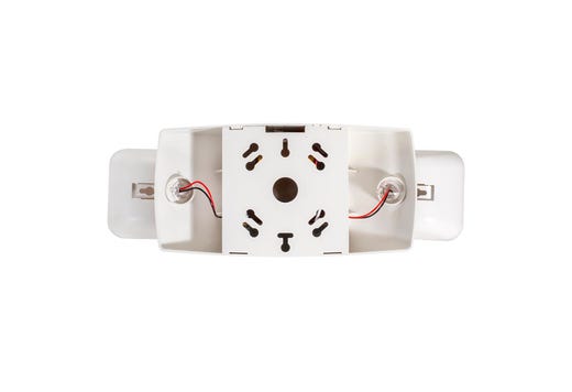 Topaz LED White Emergency Unit Adjustable 2-Head Square Lights with 90-min Battery Backup Thermoplastic