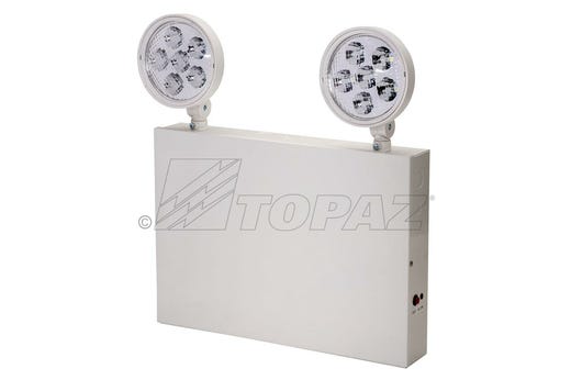 LED White Steel Emergency Unit NYC Approved Adjustable 2-Head product image