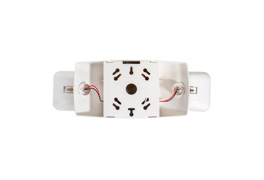 Topaz LED White Emergency Unit Adjustable 2-Head Square Lights with 90-min Battery Backup Thermoplastic with Self Test