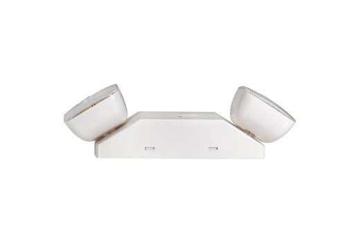 Topaz LED White Emergency Unit Adjustable 2-Head Square Lights with 90-min Battery Backup Thermoplastic
