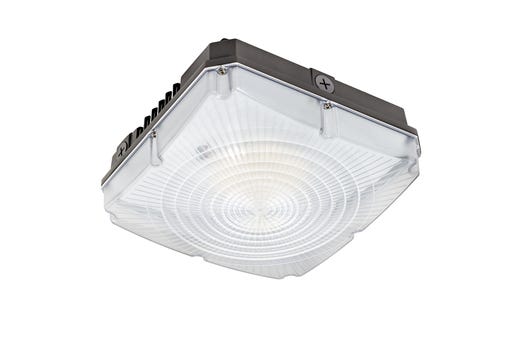 Topaz LED Square Canopy 40W 4000K 120-277VAC Light Bronze 5000lm