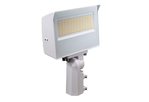 Topaz Flood HV Power 60-80-100W & 3-4-5K CCT Select to 15000lm White Slipfitter and Yoke Mount Included Dimmable 277-480V
