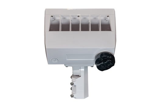 Topaz Flood HV Power 120-150-200W & 3-4-5K CCT Select to 30000lm White Slipfitter and Yoke Mount Included PC & 3-pin Recept Included Dimmable 277-480V