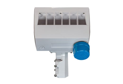 Topaz Flood HV Power 120-150-200W & 3-4-5K CCT Select to 30000lm White Slipfitter and Yoke Mount Included PC & 3-pin Recept Included Dimmable 277-480V
