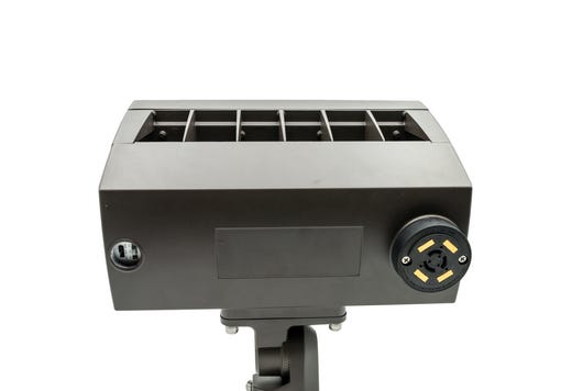 Topaz Flood HV Power 200-240-290W & 3-4-5K CCT Select to 43500lm Bronze Slipfitter and Yoke Mount Included PC & 3-pin Recept Included Dimmable 277-480V