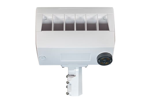 Topaz Flood Power 200-240-290W & 3-4-5K CCT Select to 43500lm White Slipfitter and Yoke Mount Included PC & 3-pin Recept Included Dimmable 120-277V