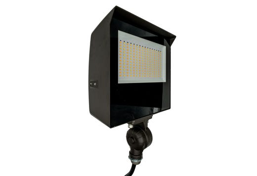 Topaz Flood Power 40-60W & 3-4-5K CCT Select to 9000lm Knuckle & Trunnion Mount Bronze Dimm 120-277V