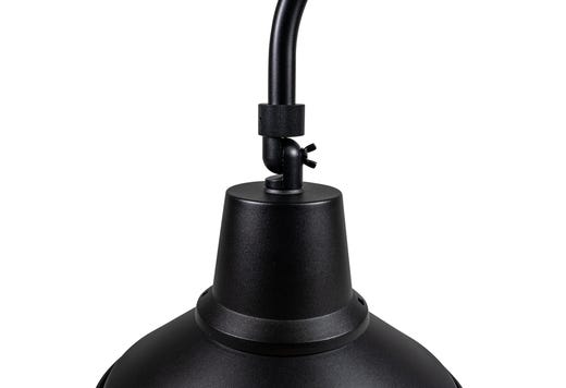 Topaz Outdoor LED Gooseneck Full-Cutoff Wall Mounted Light Matte Black Power & CCT Select 15-20-25W 27-50K), Photocell On/Off Mount Height to 15ft Dimmable 3294lm