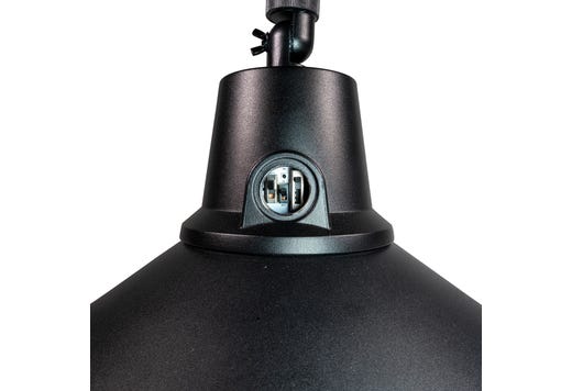 Topaz Outdoor LED Gooseneck Full-Cutoff Wall Mounted Light Matte Black Power & CCT Select 15-20-25W 27-50K), Photocell On/Off Mount Height to 15ft Dimmable 3294lm