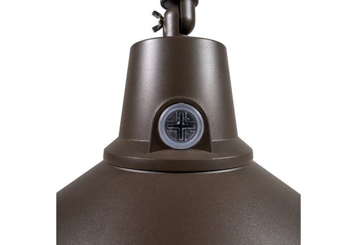 Topaz Outdoor LED Gooseneck Full-Cutoff Wall Mounted Light Matte Bronze Power & CCT Select 15-20-25W 27-50K), Photocell On/Off Mount Height to 15ft Dimmable 3294l