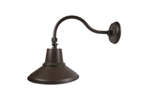 Outdoor LED Gooseneck Full-Cutoff Wall Mounted Light Matte Bronze